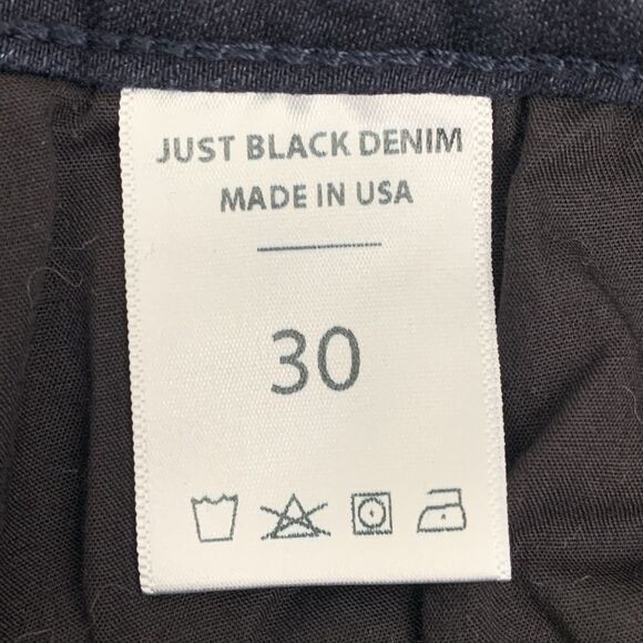 Just Black High Rise Button Fly Skinny Jeans Women’s Size 30 Dark Wash Frayed - Picture 7 of 8